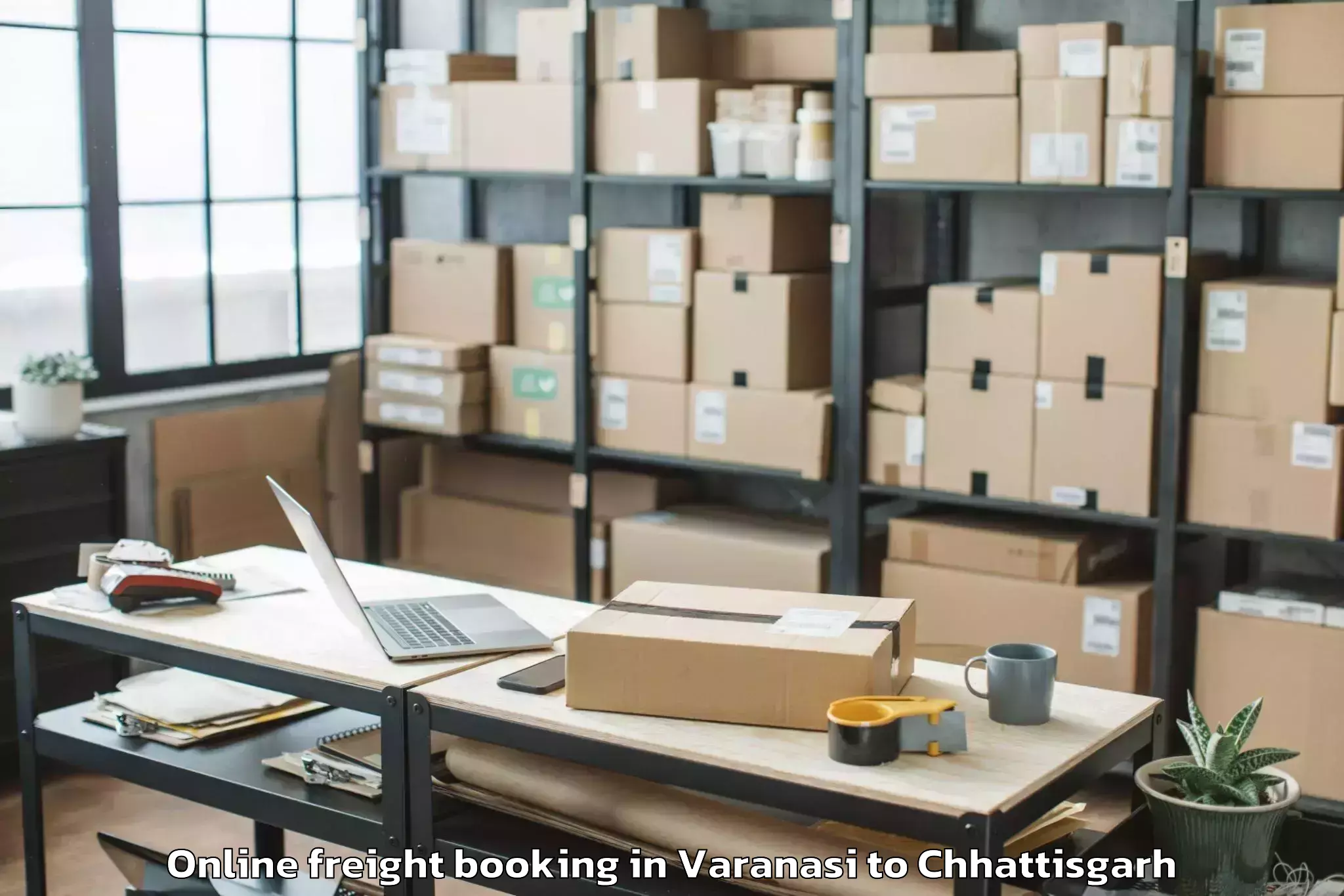 Trusted Varanasi to Udaipur Dharamjaigarh Online Freight Booking